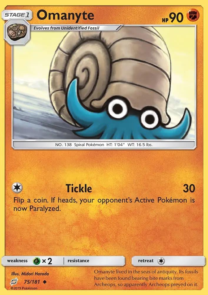 Omanyte — Team Up card #75