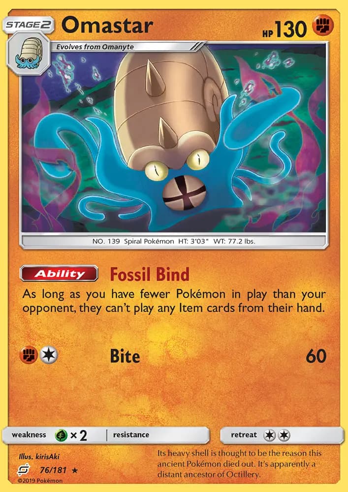 Omastar — Team Up card #76