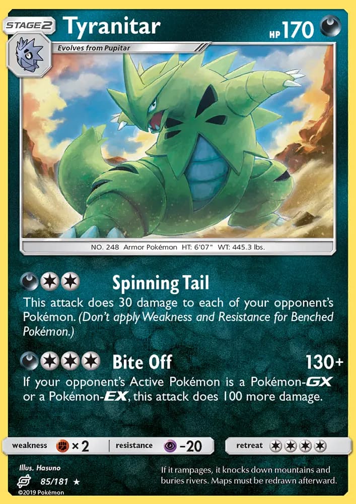 Tyranitar — Team Up card #85