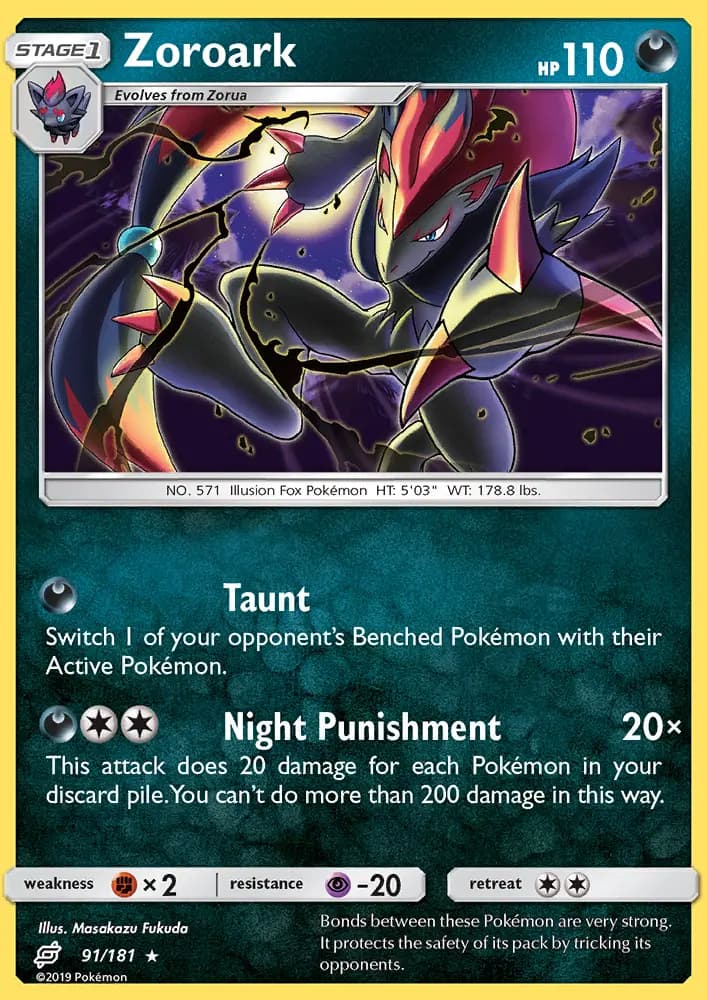 Zoroark — Team Up card #91