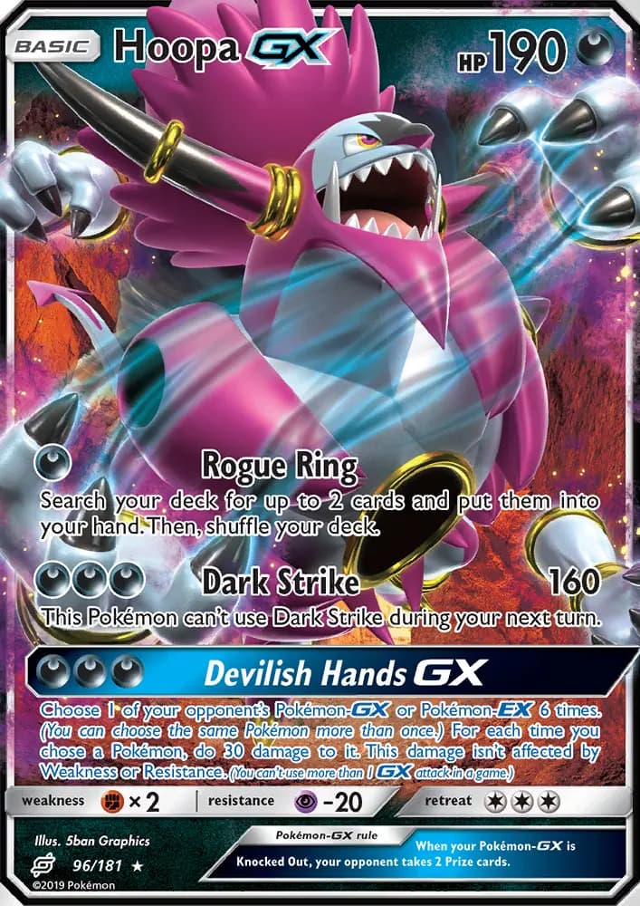 Hoopa GX — Team Up card #96