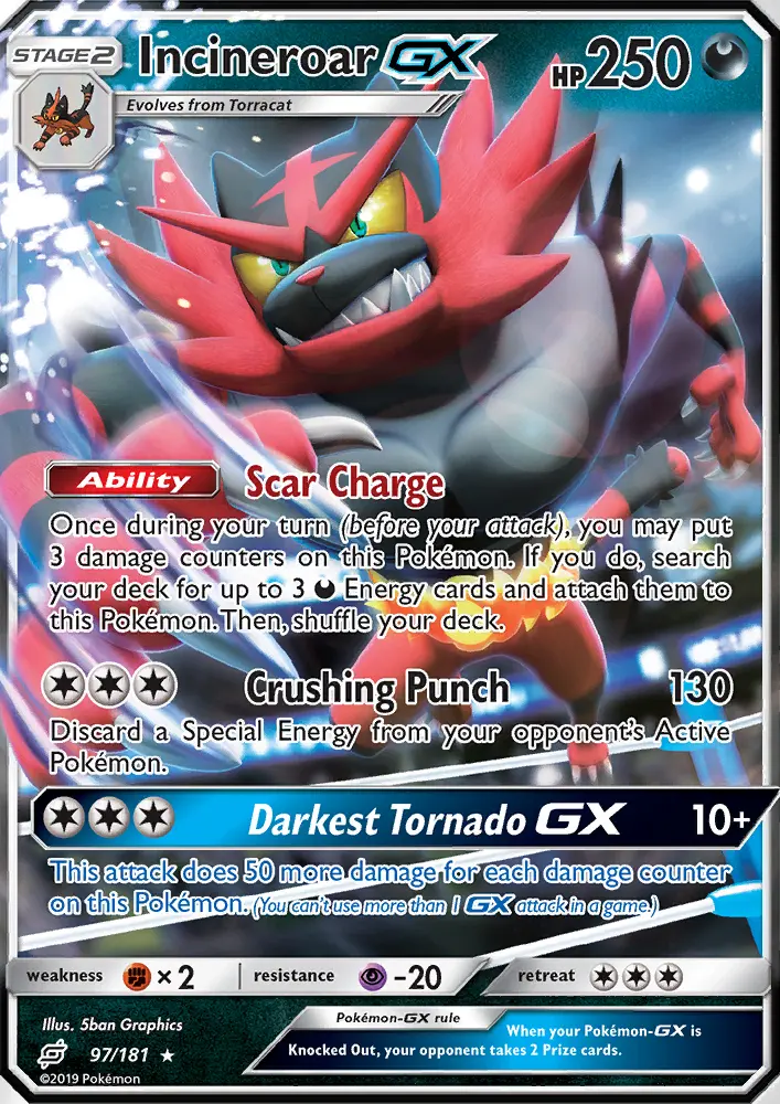 Incineroar GX — Team Up card #97
