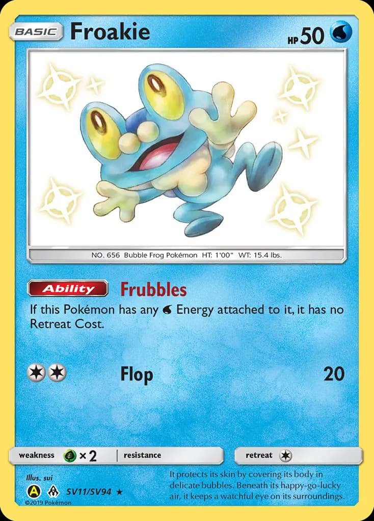 Froakie — Hidden Fates Shiny Vault card #SV11