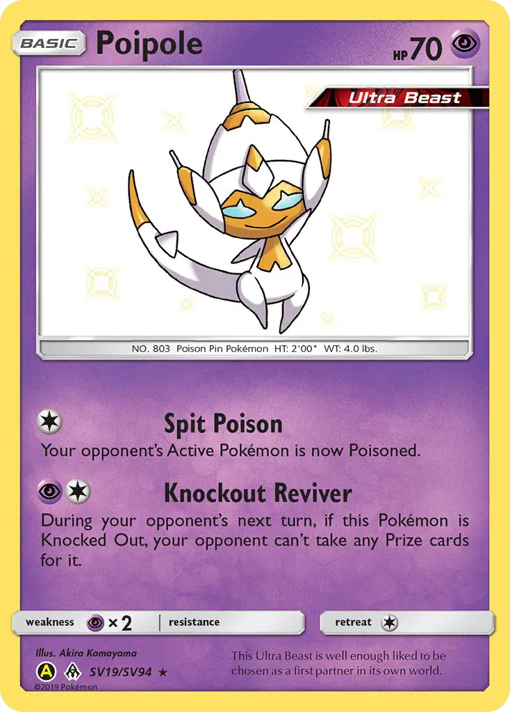 Poipole — Hidden Fates Shiny Vault card #SV19