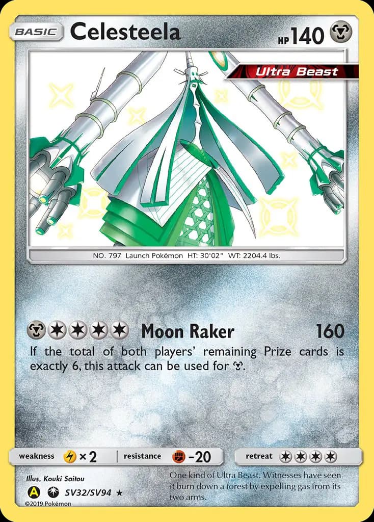 Celesteela — Hidden Fates Shiny Vault card #SV32