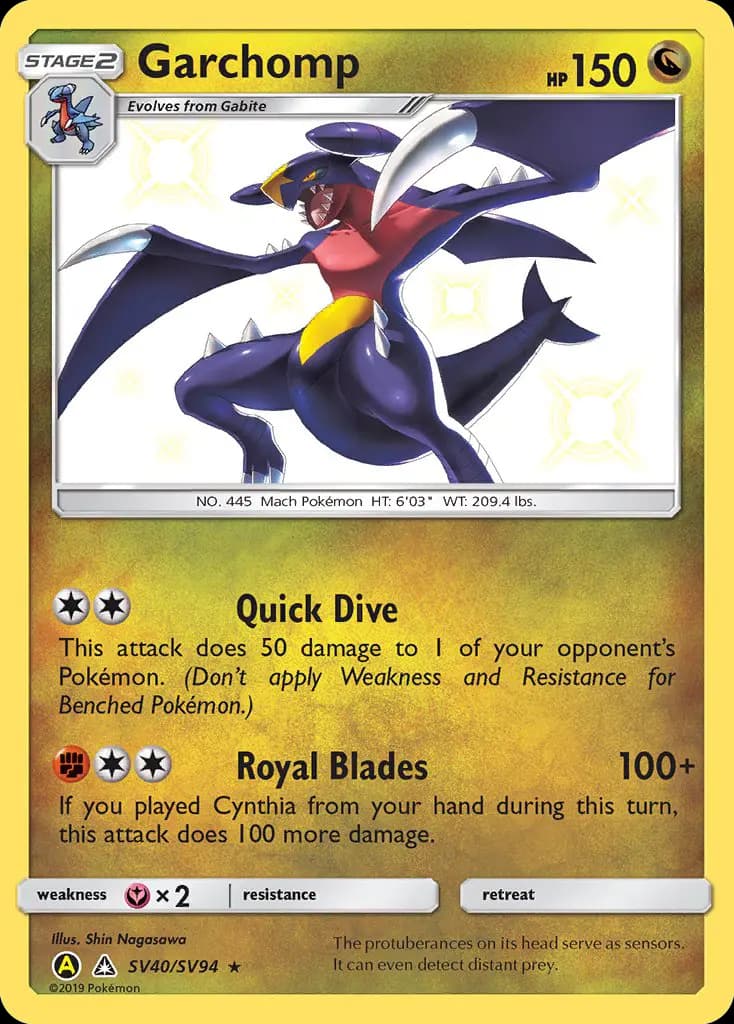 Garchomp — Hidden Fates Shiny Vault card #SV40