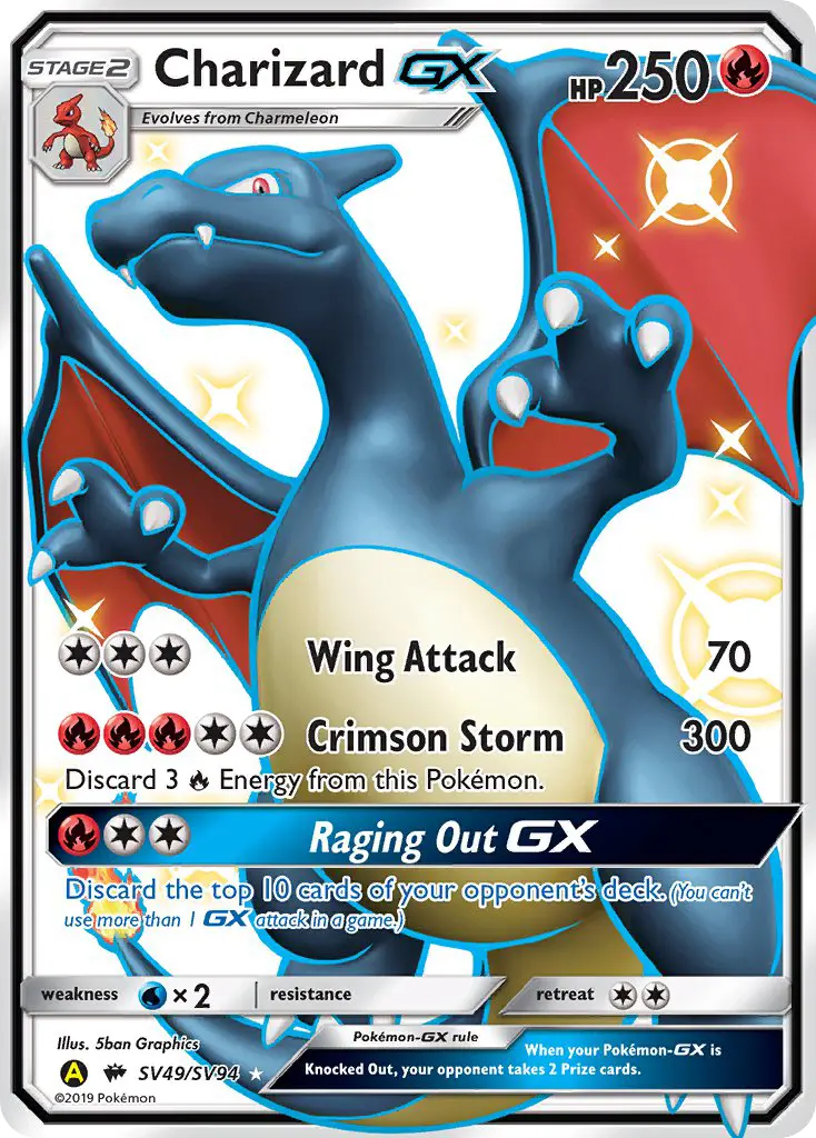 Charizard-GX — Hidden Fates Shiny Vault card #SV49