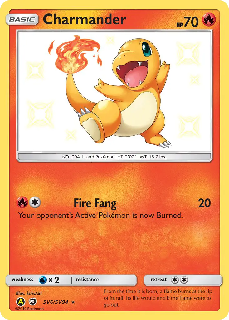 Charmander — Hidden Fates Shiny Vault card #SV6