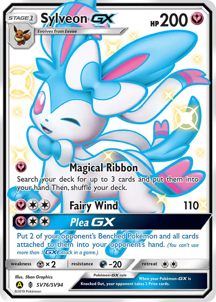 Sylveon-GX — Hidden Fates Shiny Vault card #SV76