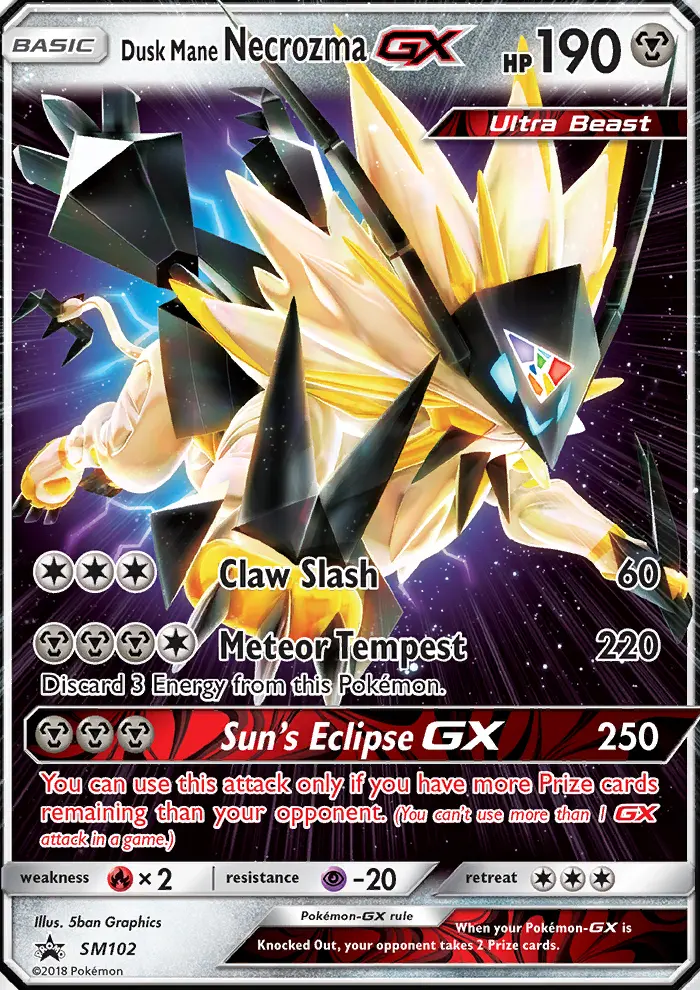 Dusk Mane Necrozma GX — SM Black Star Promos card #SM102
