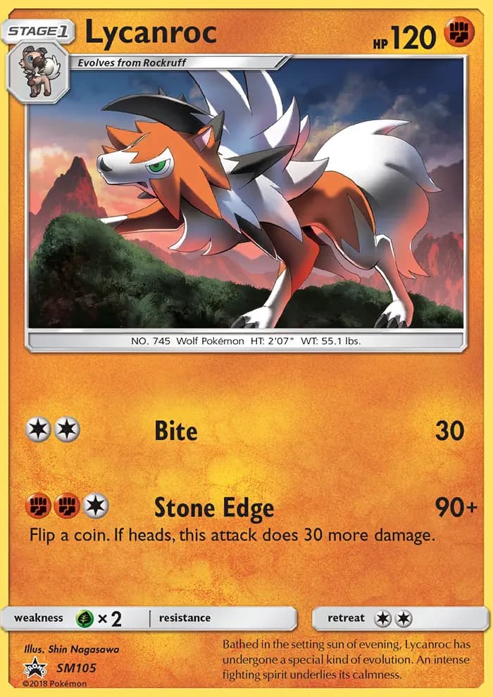 Lycanroc — SM Black Star Promos card #SM105