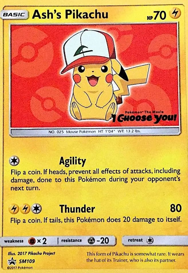 Ash's Pikachu — SM Black Star Promos card #SM109