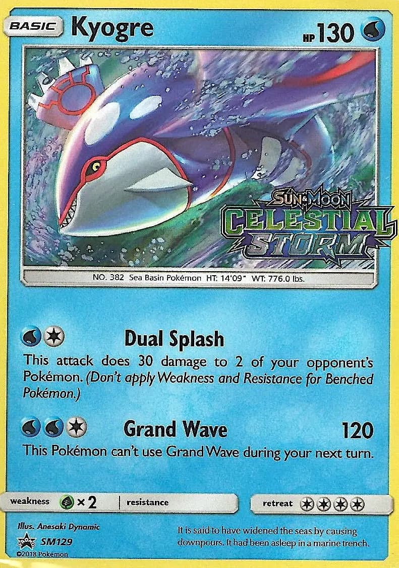 Kyogre — SM Black Star Promos card #SM129