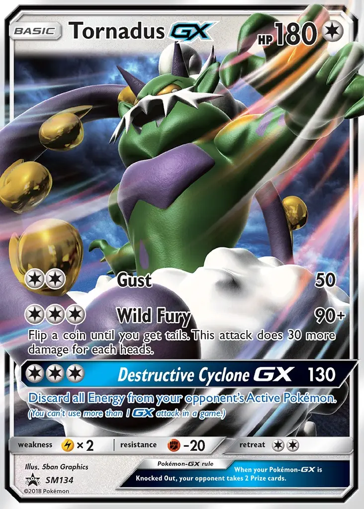 Tornadus GX — SM Black Star Promos card #SM134