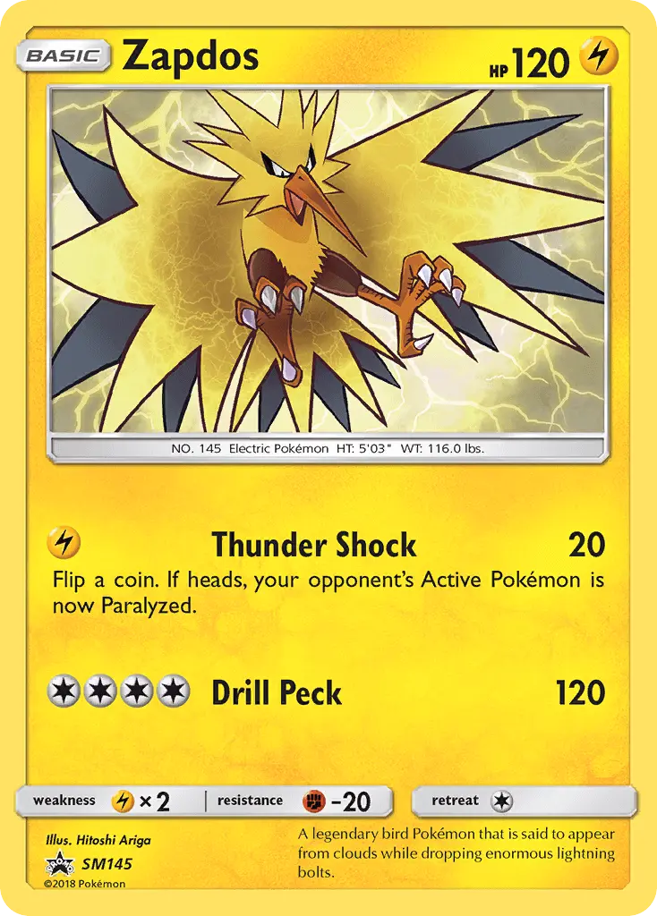 Zapdos — SM Black Star Promos card #SM145