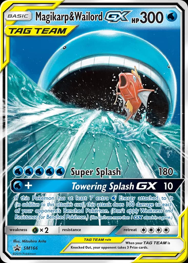 Magikarp & Wailord GX — SM Black Star Promos card #SM166