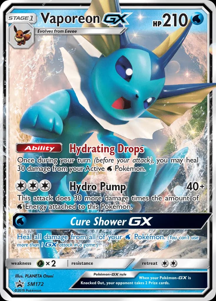 Vaporeon GX — SM Black Star Promos card #SM172