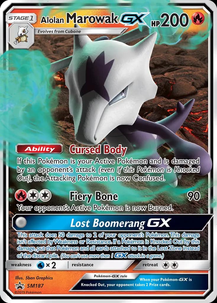 Alolan Marowak GX — SM Black Star Promos card #SM187