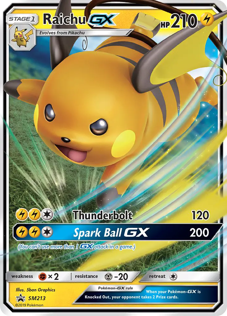 Raichu GX — SM Black Star Promos card #SM213