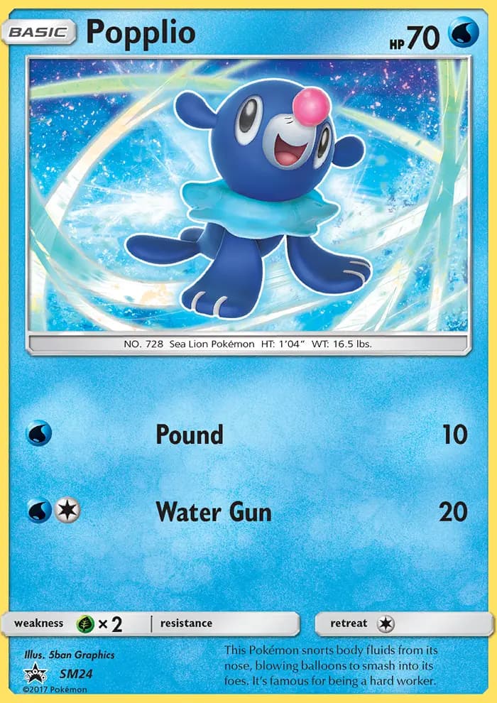 Popplio — SM Black Star Promos card #SM24