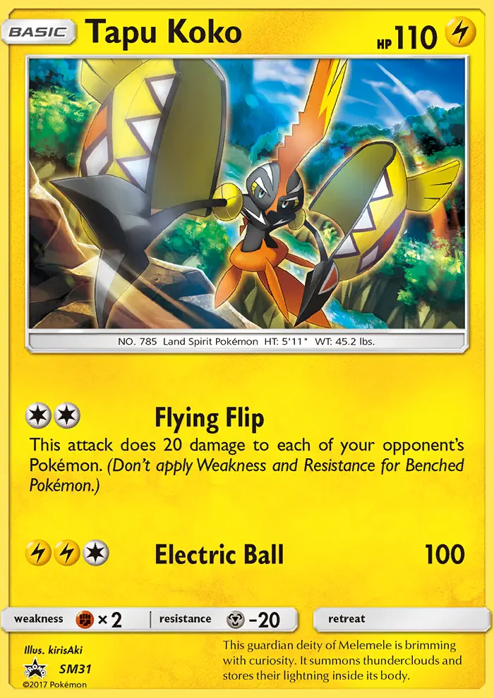Tapu Koko — SM Black Star Promos card #SM31