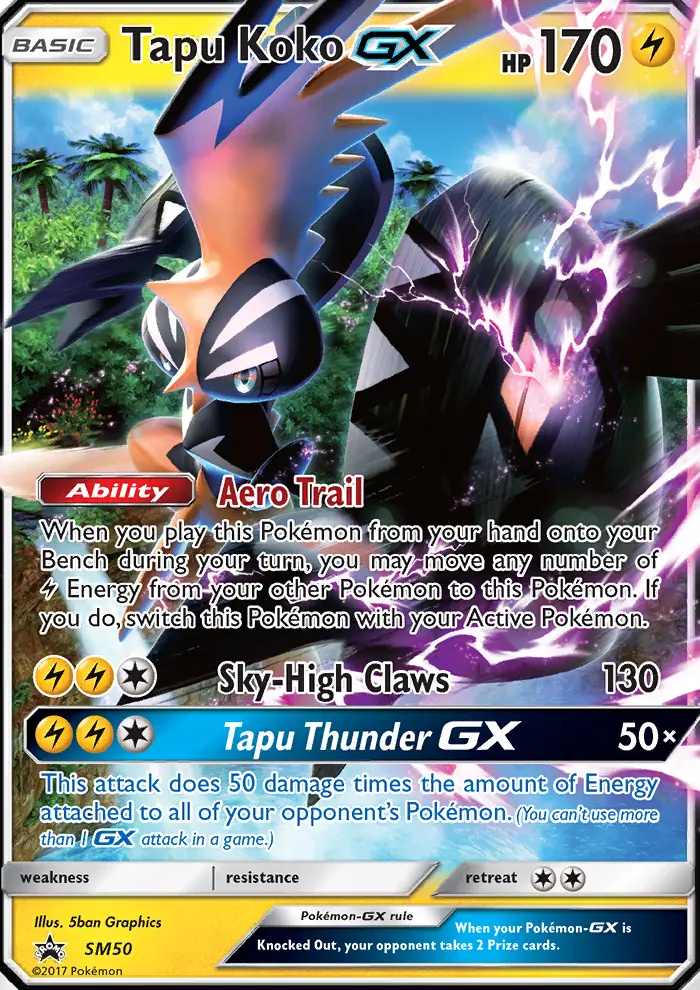 Tapu Koko GX — SM Black Star Promos card #SM50