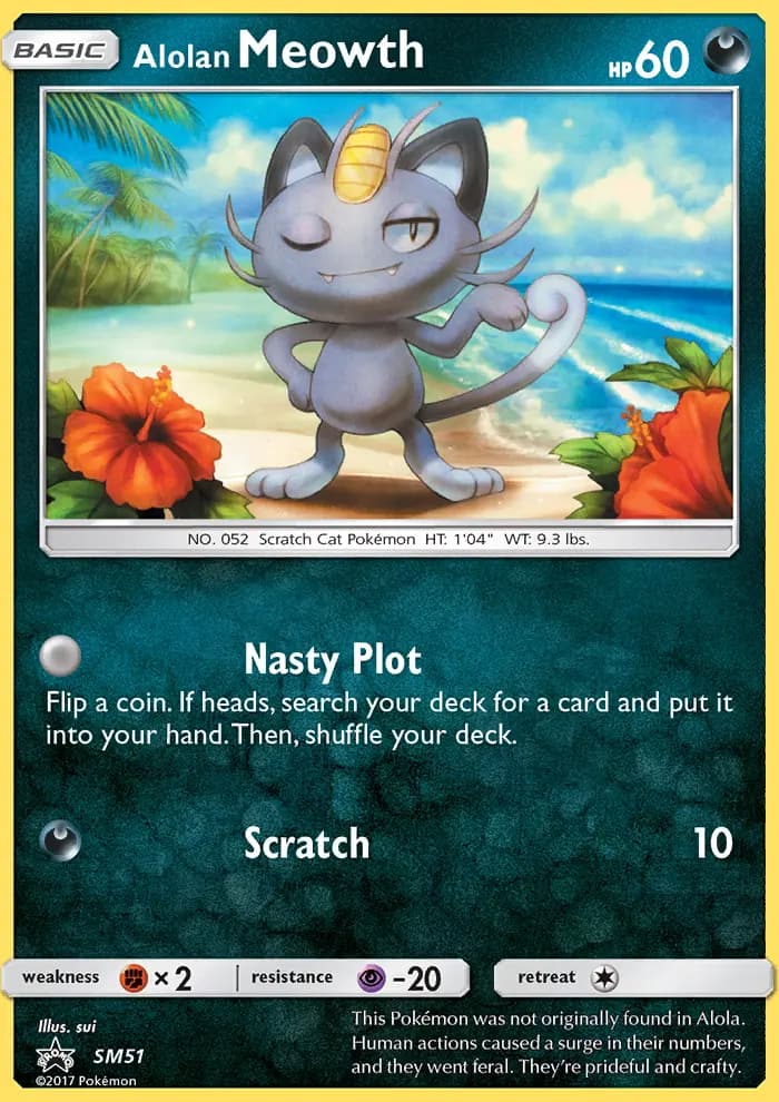 Alolan Meowth — SM Black Star Promos card #SM51