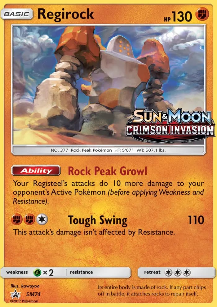 Regirock — SM Black Star Promos card #SM74