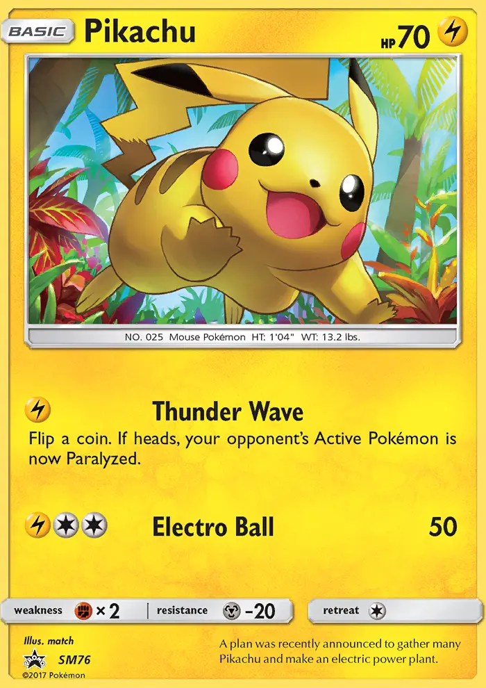 Pikachu — SM Black Star Promos card #SM76