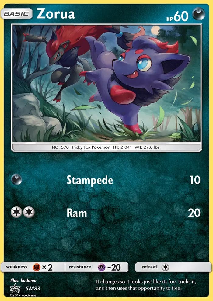 Zorua — SM Black Star Promos card #SM83