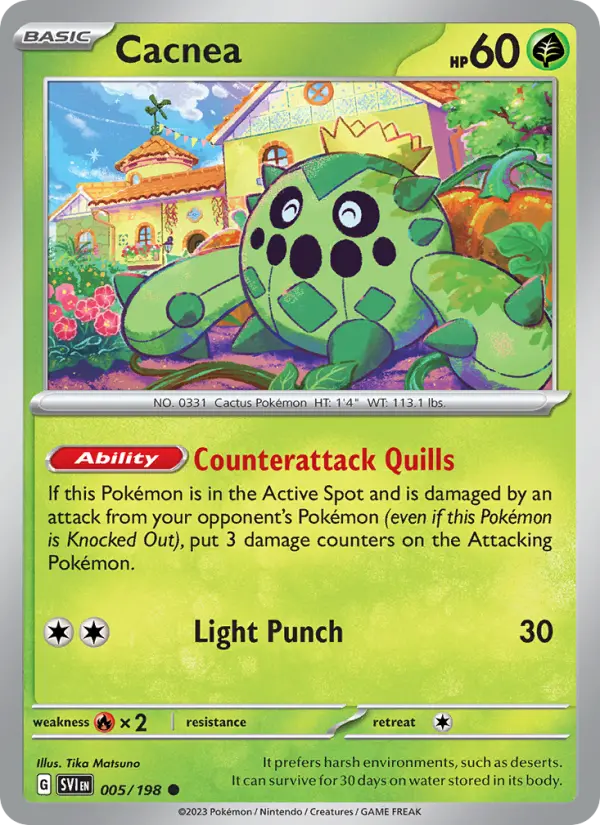 Cacnea — Scarlet & Violet card #005