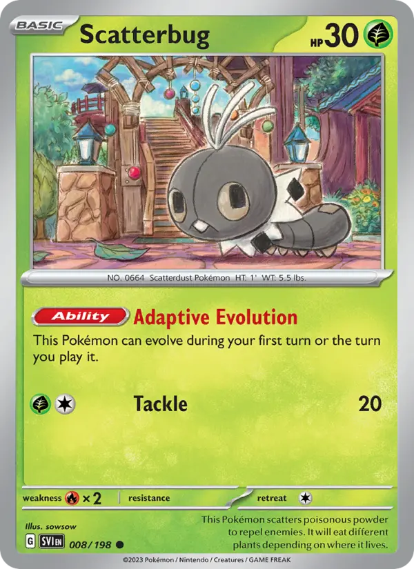 Scatterbug — Scarlet & Violet card #008