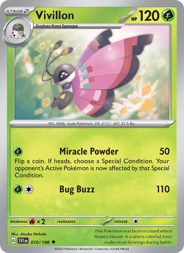 Vivillon — Scarlet & Violet card #010