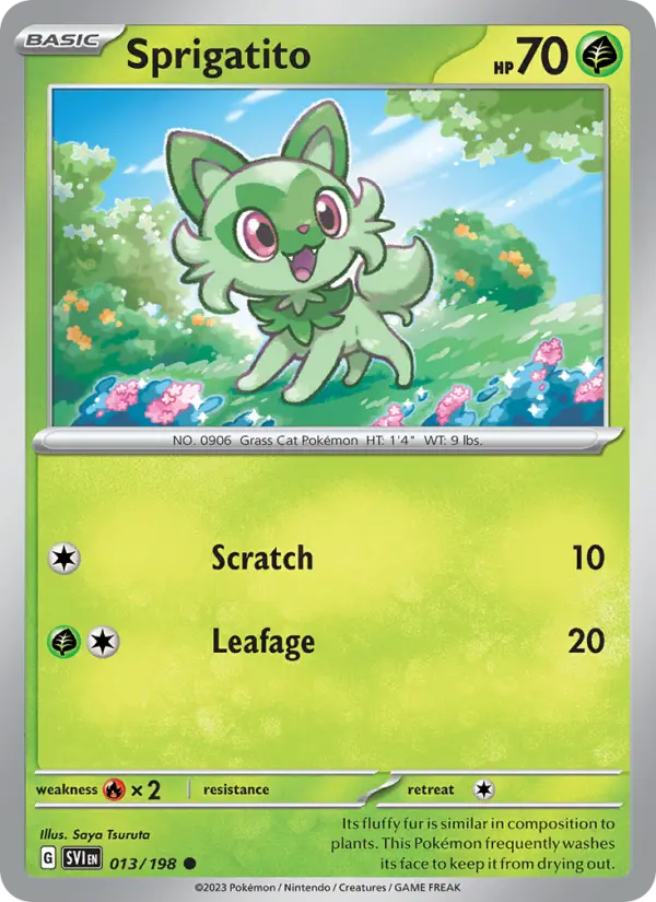 Sprigatito — Scarlet & Violet card #013