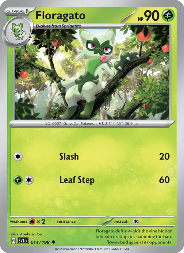 Floragato — Scarlet & Violet card #014