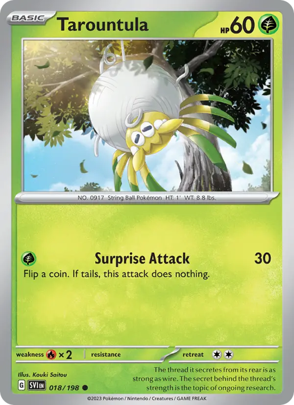 Tarountula — Scarlet & Violet card #018