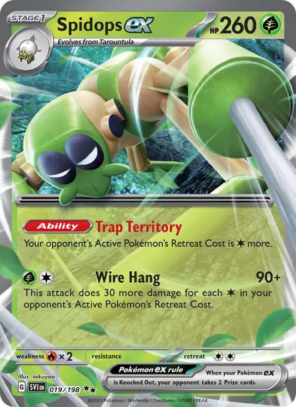 Spidops ex — Scarlet & Violet card #019