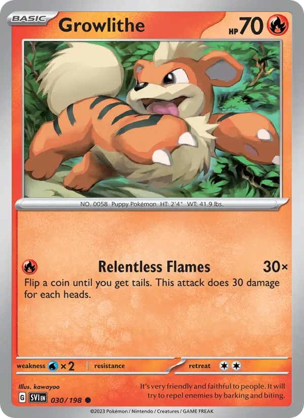 Growlithe — Scarlet & Violet card #030