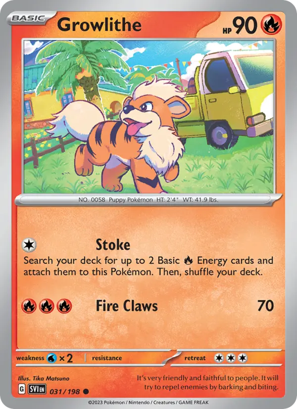 Growlithe — Scarlet & Violet card #031