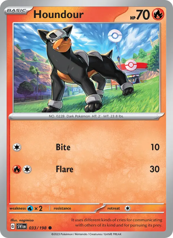 Houndour — Scarlet & Violet card #033
