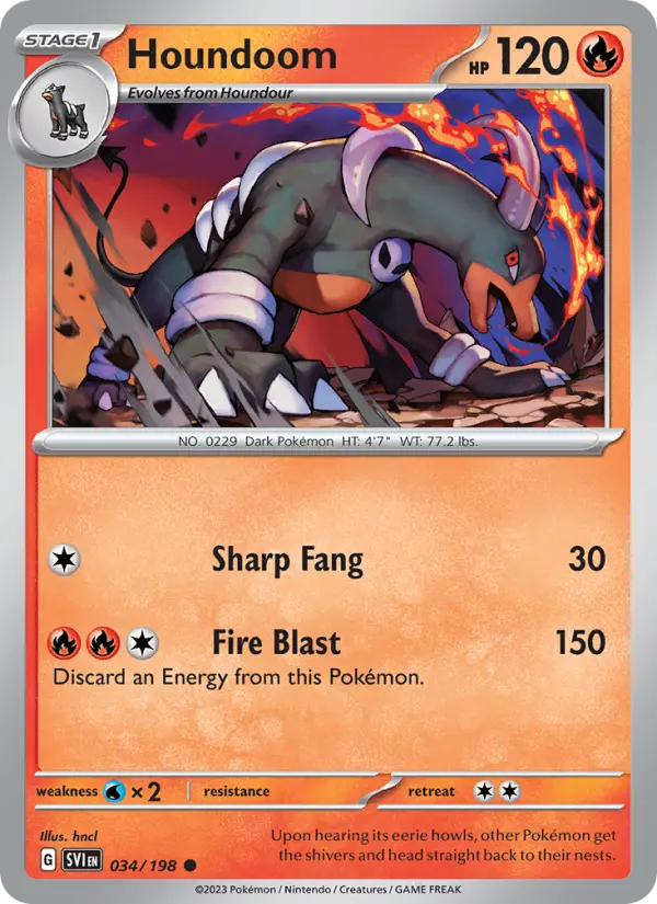 Houndoom — Scarlet & Violet card #034