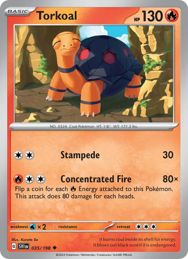 Torkoal — Scarlet & Violet card #035