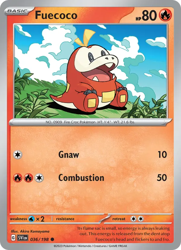 Fuecoco — Scarlet & Violet card #036