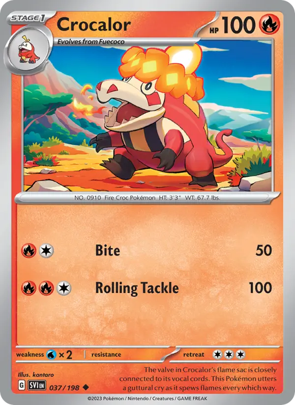 Crocalor — Scarlet & Violet card #037