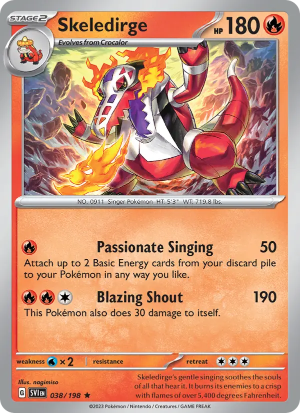 Skeledirge — Scarlet & Violet card #038