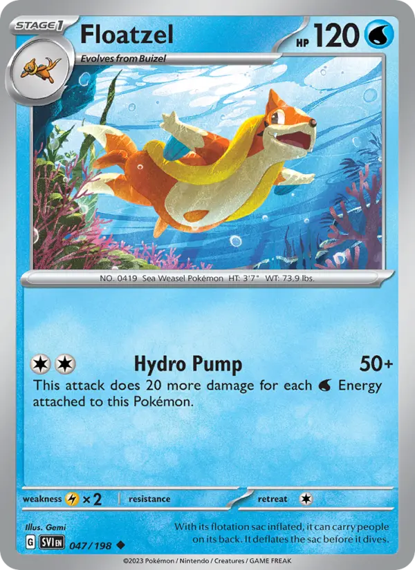Floatzel — Scarlet & Violet card #047