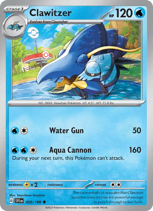 Clawitzer — Scarlet & Violet card #050