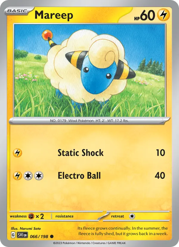Mareep — Scarlet & Violet card #066