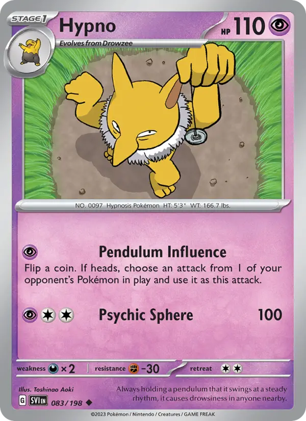 Hypno — Scarlet & Violet card #083