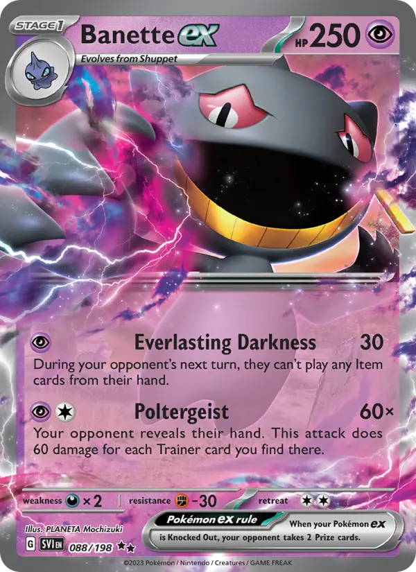 Banette ex — Scarlet & Violet card #088